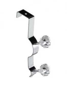 Premier Housewares Chrome Double Hook Door Hanger