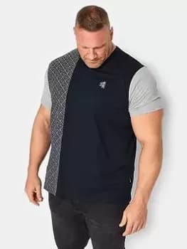 BadRhino Tattoo Print T-Shirt, Navy, Size 2XL, Men