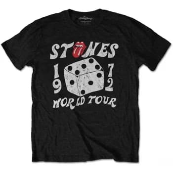 Rolling Stones - The - Dice Tour '72 Unisex Large Eco-T-Shirt - Black