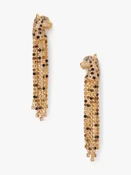 Kate Spade Leopard Linear Earrings, Neutral Multi, One Size
