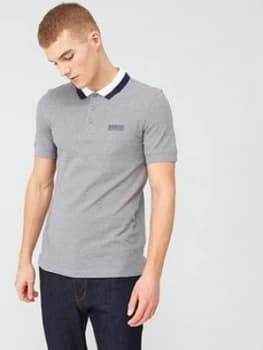 Barbour International Ampere Contrast Collar Polo Shirt - Grey, Anthracite Size M Men