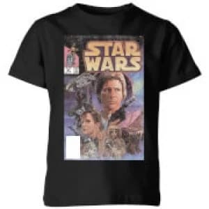 Star Wars Classic Comic Book Cover Kids T-Shirt - Black - 11-12 Years