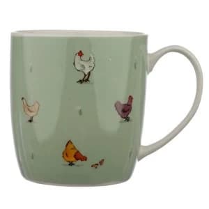 Willow Farm Chickens Porcelain Mug