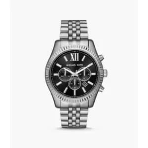 Michael Kors Mens Lexington Stainless-Steel Watch - Silver