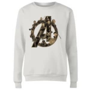 Marvel Avengers Infinity War Avengers Logo Womens Sweatshirt - White - L