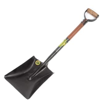 Heavy Duty' Square Mouth Shovel With A Wooden Shaft & Metal Hilt - 900Mm (C2)