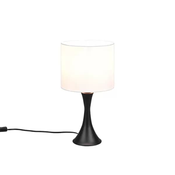 Sabia Modern 20cm Table Lamp with Round Shade Black Matt