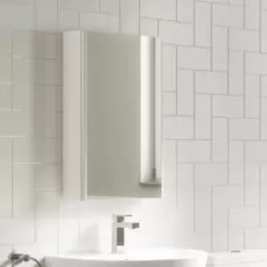 White Mirrored Wall Bathroom Cabinet 400 x 650mm - Ashford