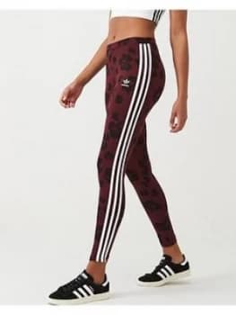 Adidas Originals Aop Tights - Maroon