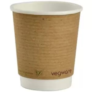 Compostable Coffee Cups Double Wall 230ml / 8oz Pack of 500 - GH020 - Vegware