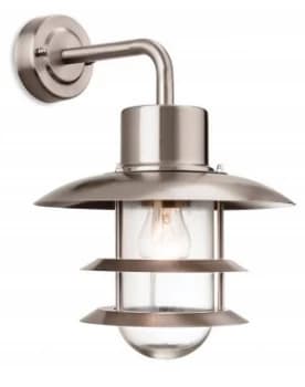 1 Light Outdoor Wall Light Stainless Steel IP44, E27
