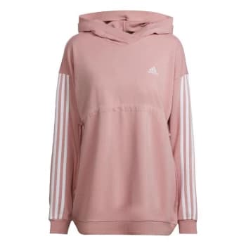 adidas Essentials Cotton 3-Stripes Hoodie (Maternity) Wom - Wonder Mauve / White