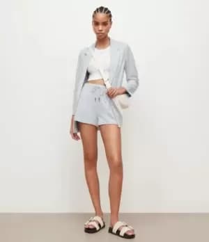 AllSaints Womens Aleida Tri Shorts, Powdered Blue, Size: 10