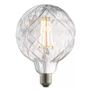 Crossland Grove Orb Bulb Textured Clear Glass 145X100Mm