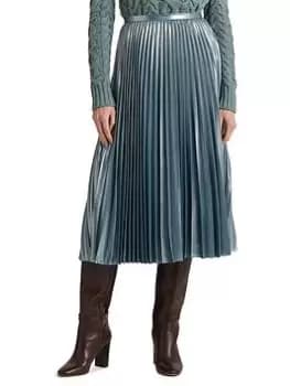 Lauren by Ralph Lauren Suzu Pleated Skirt, Blue, Size 12, Women