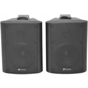 Pair 6.5' 2 Way Stereo Speakers 120W 8Ohm Black Wall Mounted Background Hi Fi