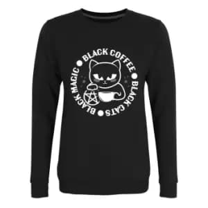 Grindstore Womens/Ladies Black Cats Black Magic Black Coffee Jumper (L) (Black)