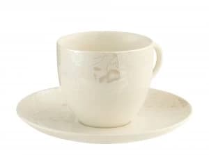 Belleek Living Evermore 4 Teacups Saucers Set