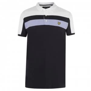 Lyle and Scott Colour Block Polo Shirt - True Black 572
