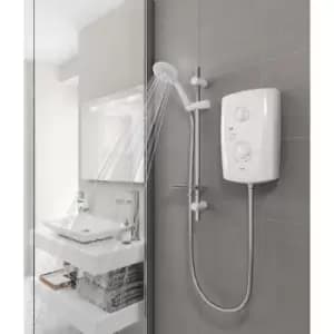Triton T80 Pro Fit Electric Shower 8.5kW - White & Chrome