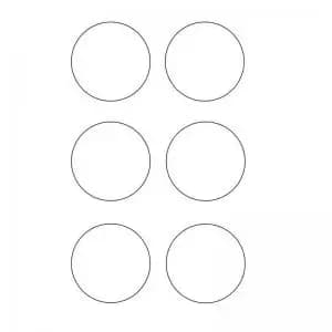 White Circles Floor Graphic adheres to most smooth clean flat surfaces