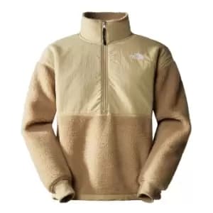 The North Face M Platte High Pile Fleece 1/4 Zip Jacket, Khaki Stone