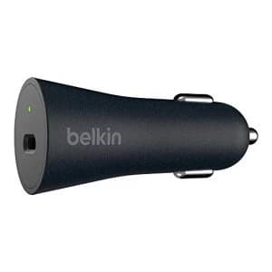Belkin Boost Charge 27 W Quick Charge 4+ Car Charger with USB-C to USB-C Cable (Quick Charge 4+ Charger ideal for Samsung...