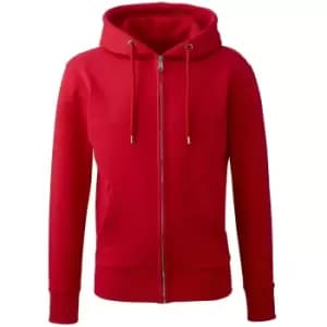Anthem Mens Organic Full Zip Hoodie (L) (Red)