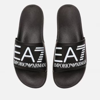 Emporio Armani EA7 Sea World Visibility Logo Slides Black Size 10 Men
