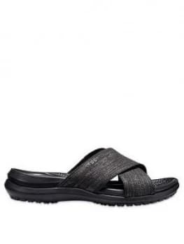 Crocs Capri Shimmer X Band Sandal Black