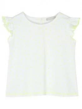Mintie by Mint Velvet Girls Neon Spot Print T-Shirt - Ivory, Size Age: 5-6 Years, Women