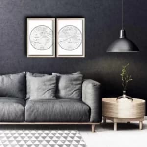 2PKCT-018 Multicolor Decorative Framed MDF Painting (2 Pieces)