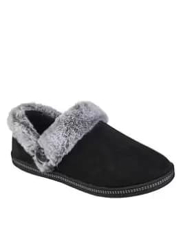 Skechers Cozy Campfire Fresh Toast Full Slippers, Black, Size 4, Women