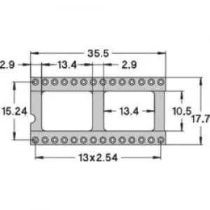IC socket Contact spacing 15.24mm Number of pins 28 Preci Dip