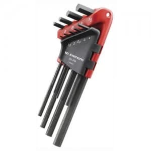 Facom 9 Piece Long Hexagon Allen Key Set Metric