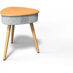 Rest Wireless Charging & Bluetooth Side Table Oak - Oak - I-box