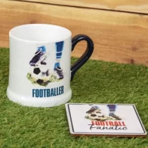 Armchair Supporters Society Mug & Coaster Gift Set- Football