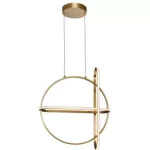 Netlighting Merano Antonino Integrated LED Pendant Ceiling Light Gold Aluminium