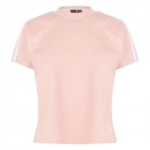 adidas Ateetude Cropped T Shirt Ladies - Glow Pink/White