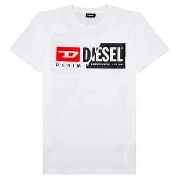 Diesel TDIEGOCUTY boys's Childrens T shirt in White - Sizes 8 years,10 years,12 years,14 years,16 years