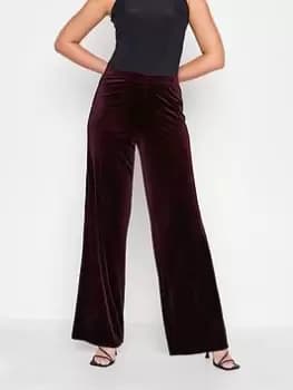 Long Tall Sally Purple Velour Wide Leg 34", Purple, Size 10, Length 34, Women