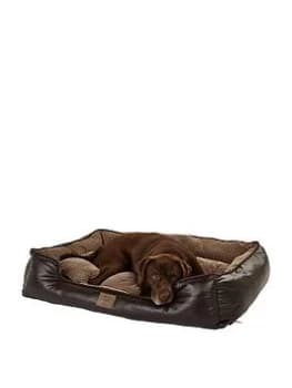Bunty Tuscan Faux Leather Pet Bed Brown Extra Large - Extra Large