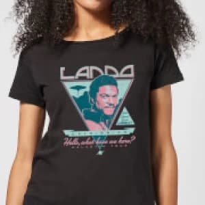 Star Wars Lando Rock Poster Womens T-Shirt - Black