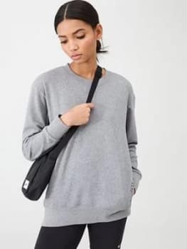 Nike Training Get Fit Sweat Top - Carbon Heather , Carbon Heather, Size 2XL, Women