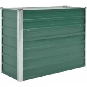 Garden Raised Bed Galvanised Steel 100x40x77cm Green Vidaxl Green