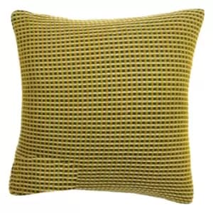 Rowan Waffle Cushion Ochre, Ochre / 45 x 45cm / Polyester Filled