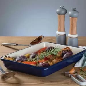 Tala Originals Enamelled Small Roaster 21X28.5X5Cm Indigo & Ivory