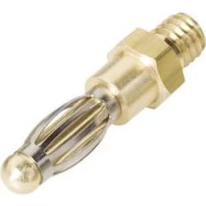 Banana plug Plug vertical mount Pin diameter 3mm Silver Schne