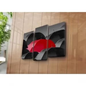 3KBPAT-4 Multicolor Decorative Canvas Painting (3 Pieces)