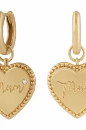 Mum Huggie Hoops Gold Earrings OBJLHE36
